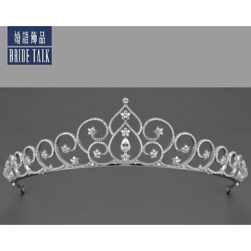 Bride talk The luxur and exquisite royal crown to women Wedding & engagement jewelry Dubai Iran popular Hair accessories