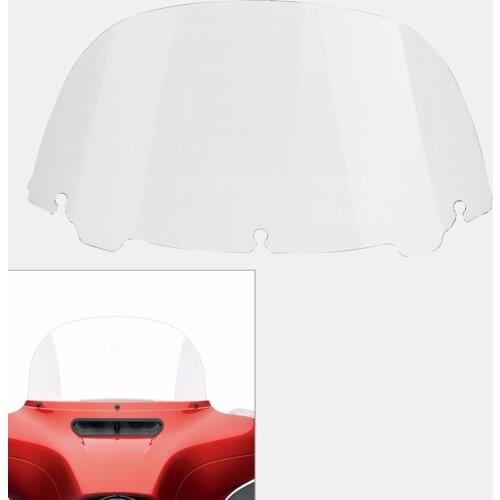 Motorcycle Batwing Fairing Windshield Windscreen Deflector For Harley '14+ Touring Electra Glide Street Glide Trike 10.5" Clear