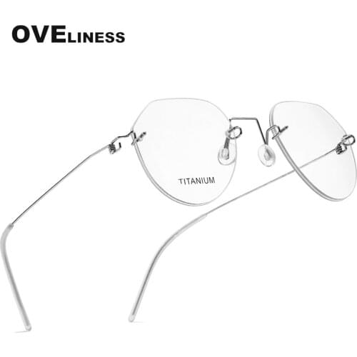 2020 Titanium Rimless Glasses Frame for Men women Prescription Eyeglasses Man Frameless Myopia Optical Frames Spectacles Eyewear