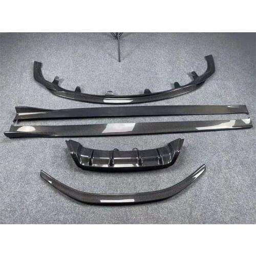 Carbon Fiber Front Lip Spoiler Rear Bumper Diffuser Side Body Skirt For Lexus RC RC200T RC300 F-SPORT 2014-2018