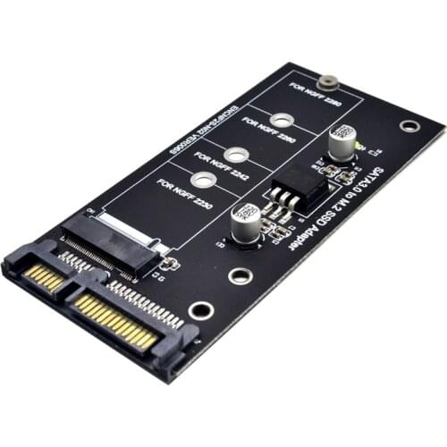 QINDIAN Add On Cards NGFF M.2 Adapter M2 SATA3 Raiser M.2 to SATA Adapter SSD M2 to SATA Expansion Card B Keys for 30/42/60/80mm