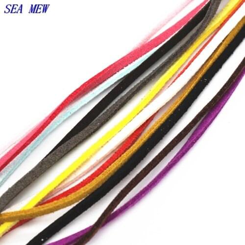 SEA MEW 100cm Soft Leather Suede Lace Cord Rope String Bracelet Necklace Craft Gift DIY Jewelry Findings For Jewelry Making