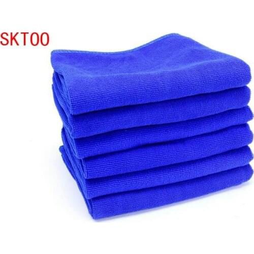 SKTOO 5PCS 70*30cm Soft Microfiber Microfiber Car Dry Clean Wash Polish Multi-function Towel Blue ME3L