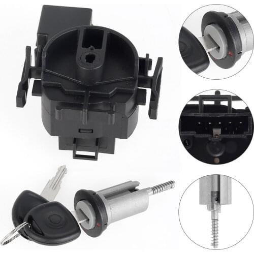 Ignition Barrel Door Lock Switch for Opel COMBO C 2001-2011 for Opel MERIVA-A 2003-2010 with 2 Keys Replacement Car Parts