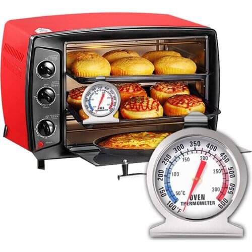 Kitchen Oven Thermometer Stainless Steel Grill Thermometer Instant Read Dial Meat BBQ Measuring Thermometer Cooking Baking Tool