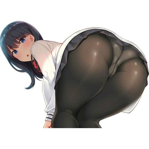 Personality Anime Sex Girl Poster Anime Car Sticker Vinyl Waterproof Car Window Accessories Decorative Boot Art PVC 12*12cm