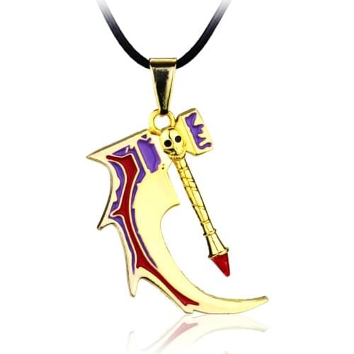 Game Jewelry DOTA 2 Necklace Anti Mage Broken Bone Hammer Weapon Skull Pendant Charm chokers necklaces for women man fans