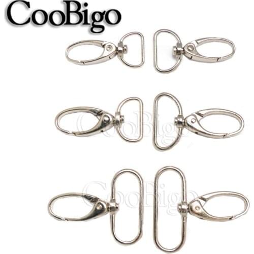 20pcs Swivel Eye Trigger Clip Clasp Metal Snap Hook Luggage Bag Dog Buckle Hanger Lobster Clasp DIY Sewing Key chain Buttons