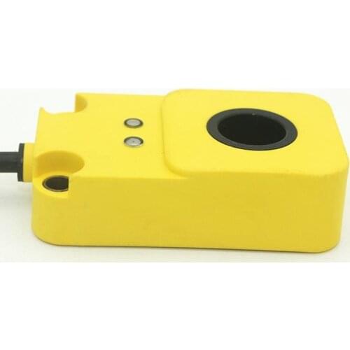 Yellow 15mm Hole DC 6-36V 3 Wire NPN Normally Open HX-DGS-15N Inductive Ring Proximity Sensor Switch For Metal Screw Spring