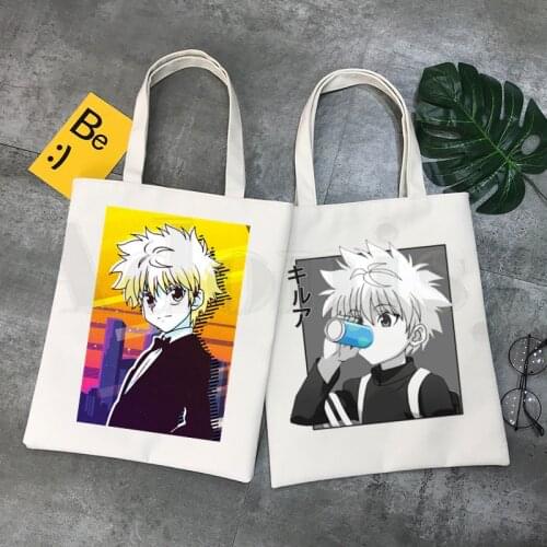 Hunter X Hunter Killua Zoldyck Devil Eye Manga Handbags Shoulder Bags Casual Shopping Girls Handbag Women Elegant Canvas Bag