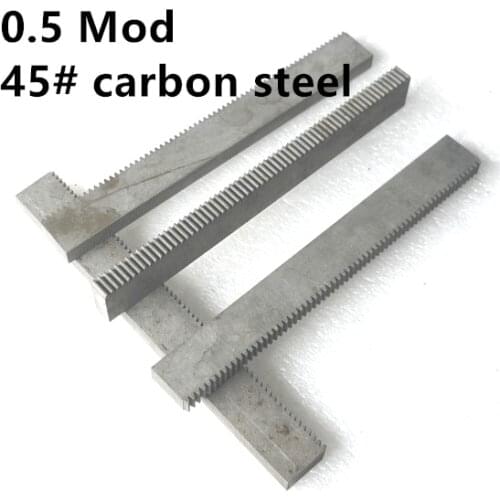 0.5 mod 45# carbon steel rack 0.5 die 45 carbon steel 50 100 150 200 small modulus gear rack guide rail machining any length