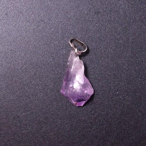 1pcs High Quality Natural Amethysts Necklace Pendants Purple Quartz Crystal Healing Reiki Energy Pendulum Amulet Free Shipping