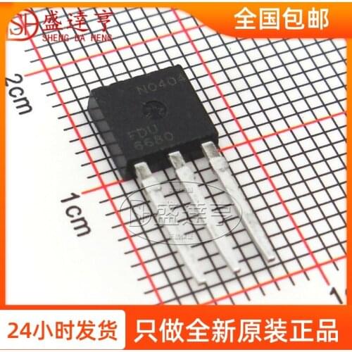 10Pcs/Lot FDU6680 46A 30V TO251 DIP MOSFET Transistor NEW Original In Stock