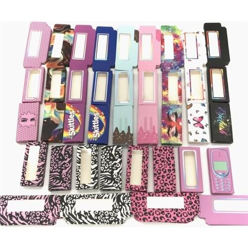 25mm 3D Mink Lashes Rectangle Cardboard holographic soft paper Boxes False Eyelashes Packaging Box Empty Eyelash Packaging Boxes