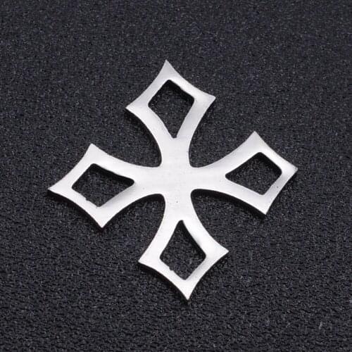 5pcs/lot 100% Stainless Steel Cross Charms Pendants Wholesale Bracelets Pendants Accept OEM Order Jewelry Making Charms