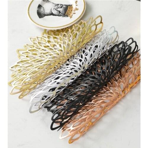 6pcs PVC Flower Placemat Place Mat For Table Kitchen Christmas Wedding Party Restaurant Home Decro Kitchen Accessories Cocina