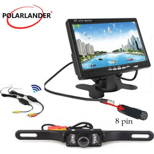 7 Inch TFT LCD Display Screen Car Rear View Monitor with 7 LED rearviwe camera for car parking reversing