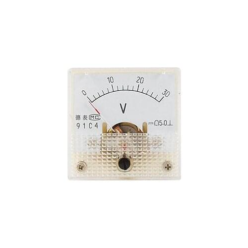 91C4 DC 0-30V Volt Square Analog Voltmeter Panel Gauge