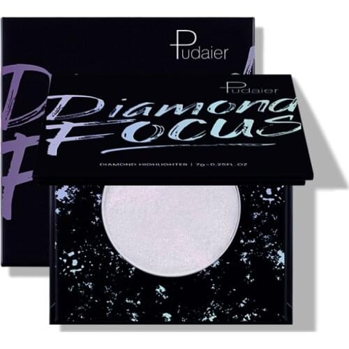 Pudaier Diamond Highlighter for Face Makeup Illuminator Makeup Long-lasting Waterproof Blush Powder for Face Highlighter Palette