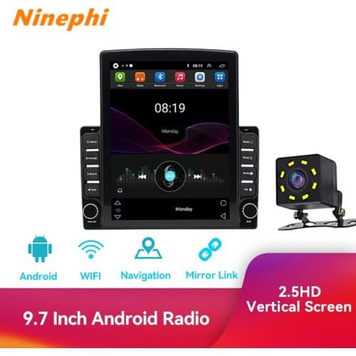 For Tesla Style 9.7" 2 Din Android Car Radio Mp5 Usb TF FM GPS Navigation Wifi 2din Audio Player For Universal Mirrorlink Stereo