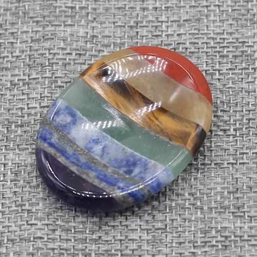 Natural Stone Beads Scraping Plate Reiki Healing Gemstone For Jewelry Making DIY Necklace Pendant Accessory Without Hole