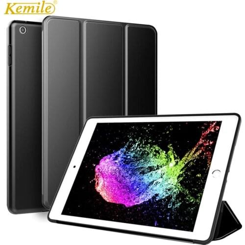 Kemile For iPad 6th 9.7 2018 2017 case Ultra slim stand Smart Magnetic soft TPU Back cover For iPad Air 2/1 Pro 9.7 inch Case