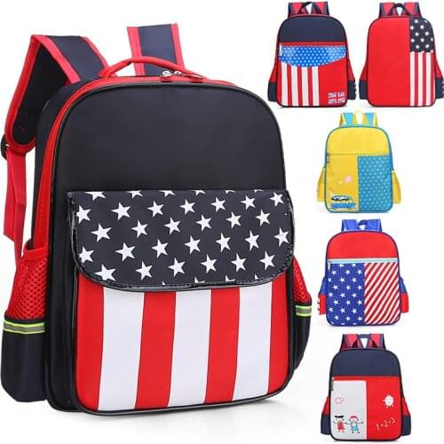 Crossten National flag style kindergarten schoolbag waterproof Girl Boys Kids Backpack Infantil Mochila Cartoon Bag