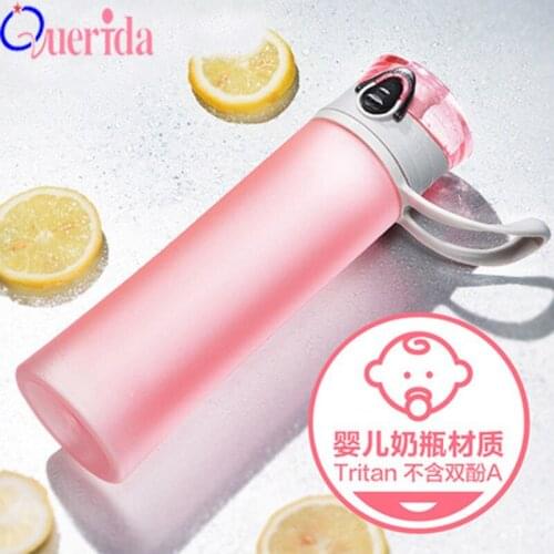 400ml Tritan Plastic Straw Portable Hand Creative Student Plastic Water Children Sports Water Bottle Space Water Bottle
