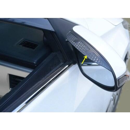 For Hyundai Elantra Avante 2016-2020 Car Body Rear Rearview Side Glass Mirror Trim Frame Rain Shield Sun Visor Shade Eyebrow