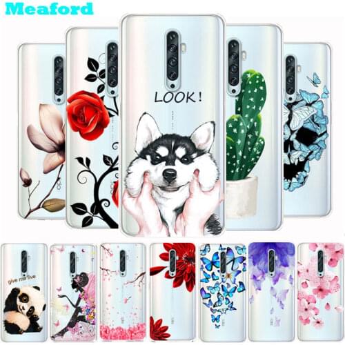 For OPPO Reno 2 Case Cute Animal Soft TPU Clear Back Cover For OPPO Reno 2Z Reno2 Z F Reno2Z Cases Reno 10X Zoom Silicone Bumper