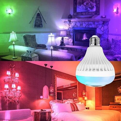 E27 Bluetooth Light Bulb Speaker LED Music Play Bulb RGB Color Changing Lamp Stereo Audio for Bar Home KTV Party