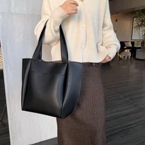 Leather Casual Tote Bag Vintage Women Bags Luxury Handbags for Women 2021 Designer Fashion Shoulder Bag Big Womens Bag Shopper