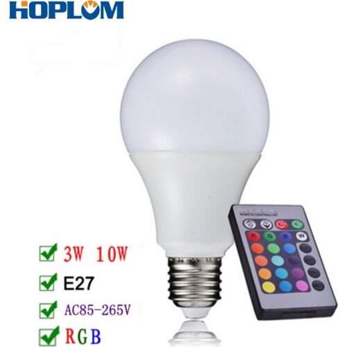 16 Colors Changing RGB LED Nigh light Holiday Decorative Atmosphere lamp E27 85V-265V LED Ball Bulb with IR Remote control
