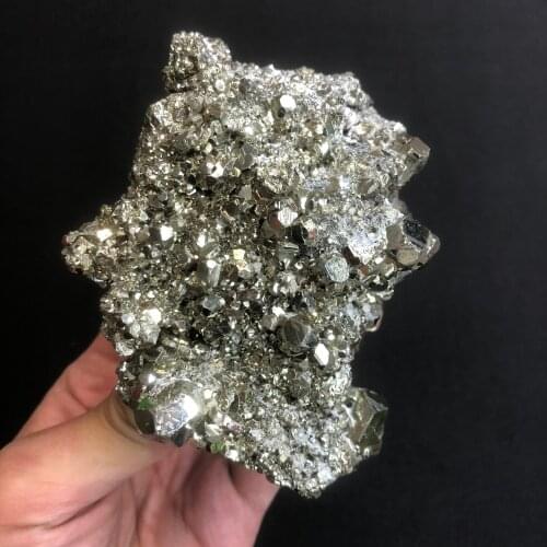 1pc Natural Crystal Quartz Pyrite Ore Specimen Energy Reiki Stone Room Home Office Aquarium Decoration Accessories Gemstone