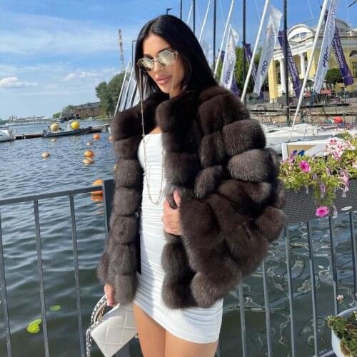 TOPFUR 2021 Brand New Arrival Real Fox Fur Natural Fur Jacket Luxury Female Slim Thick Warm Winter Coat Casual Style Overcoat