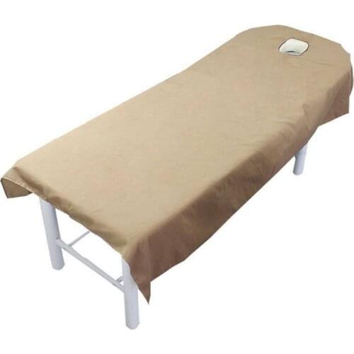 190cm Massage Table Couch Cover Face Hole Bed Sheet Protector Cosmetic Bed Beauty Sheet For Salon Spa Foot Care Store 6Colors
