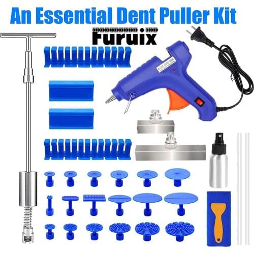 Car Body Puller Auto Paint Repair Dent Kit Dent Remover with T bar Dent Puller for Car Dent Repair Metal Surface Dent Removal