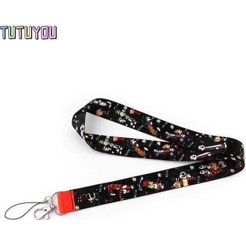 PC2881 Tiger Keychain Tags Strap Neck Lanyards For Keys ID Card Pass Gym Mobile Phone USB Badge Holder DIY Hang Rope
