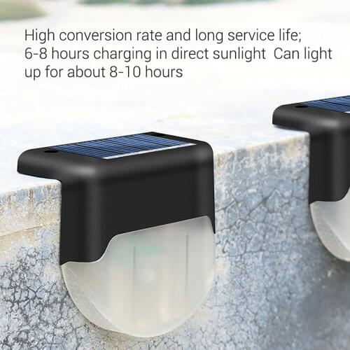 Solar garden step light into the open air proof dwaterproof garden water rail light decoration of the solar staircase