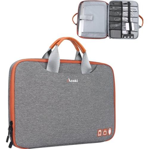 13.3 inch Laptop bag with Electronic Accessories Storage Bag Large Capacity for Notebook,Tablet,Hard Drives,SD Cards,Chargers