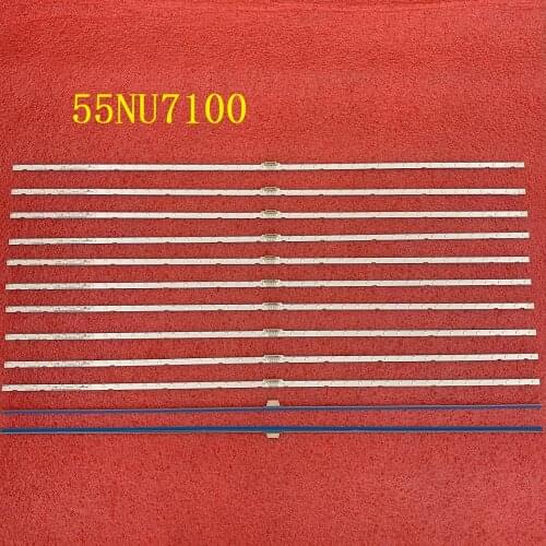 10pcs/lot LED Backlight Strip For Samsung 55NU7100 UA55NU7100 UN55RU7100 UE55NU7100 UN55NU7100 UN55NU7090G UE55NU7500 UE55NU7400