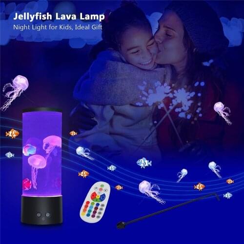 USB/Battery Powered LED Fantasy Jellyfish Lamp Color Changing Jellyfish Aquarium Tank Mood Night Lights for Birthday Christmas
