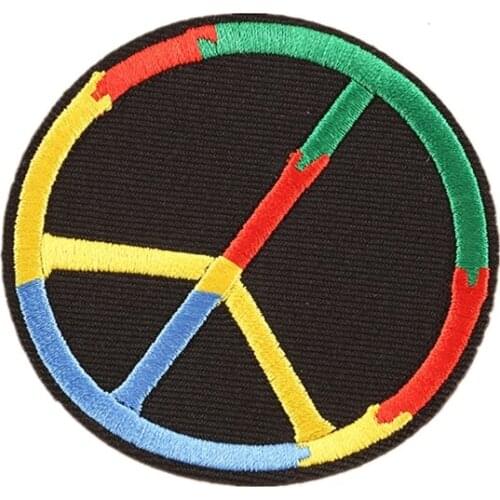 Custom embroidery patch PEACE SIGN iron-on patch WOODSTOCK SUMMER OF LOVE Motorcycles Biker Rock Punk Joke Sign Symbol DIY