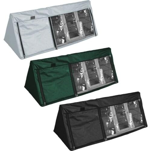 Triangle Bunny Hutch Cover Outdoor Waterproof Rabbit Crate Cover UV Resistant Windproof Small Animal Cage Dust Cover