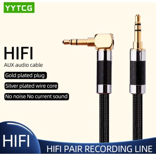 YYTCG G2S Hifi 3.5mm AUX Cable High Quality Siver-plated 3.5mm Male to 3.5mm Male Audio Cable