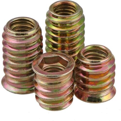 10PCS-M6*13/15/20/25 Hard with Iron Inside and Outside the Nut, Furniture, Embedded Nuts, Solid Wood Furniture Nuts