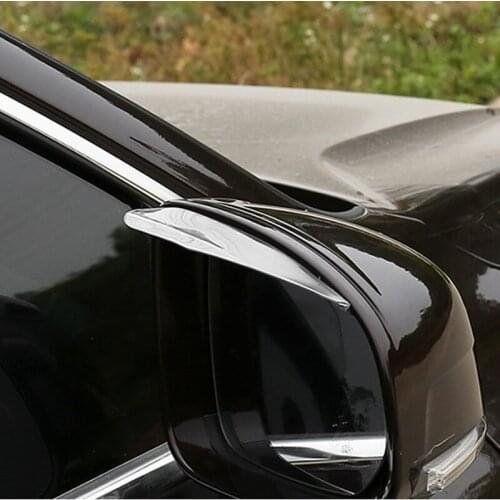 2Pcs PVC Car Rear View Mirror Sticker Rain Eyebrow Weatherstrip for Skoda Octavia Fabia Rapid Superb Yeti Roomster