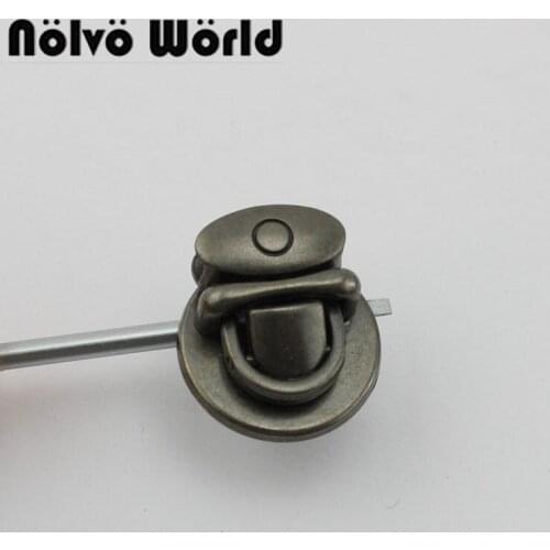 5-20sets 25X23mm old silver finished thumb lock for retro handbag bag making