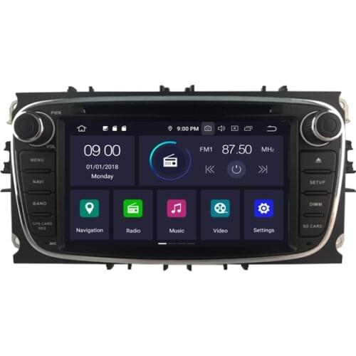 7" Android 10.0 OS Car DVD Multimedia GPS Radio System Player for Ford Mondeo 2007-2013 & Focus 2008-2011 & S-Max 2008-2011
