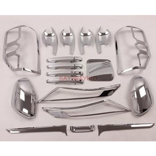 ABS Chrome Cover For 2019 2020 Mitsubishi L200 Triton head light Rear fog trunk lip Lamp Cover car Accessories car Styling